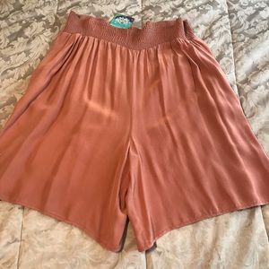 OUT OF THE BLUE SILK SUNTAN SHORTS